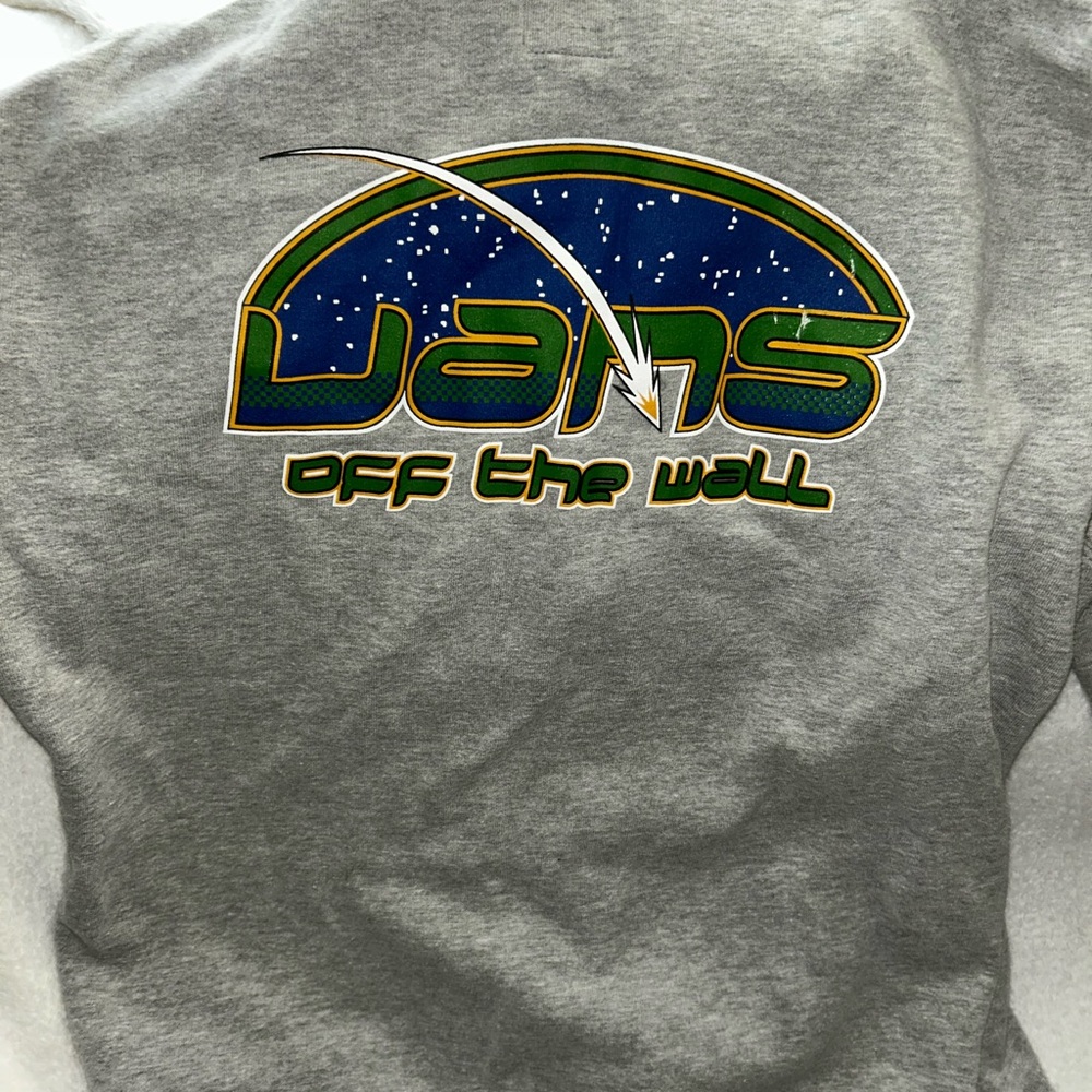 Vans Gray Sweatshirt with Green and Blue Logo